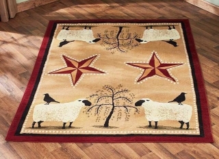 Two Star And Sheep 5 X 7 Area Rug product image