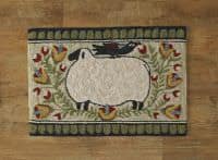 Folk Sheep Hooked Rug product image